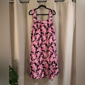 Dream Co. Black Dress with Pink Floral Print